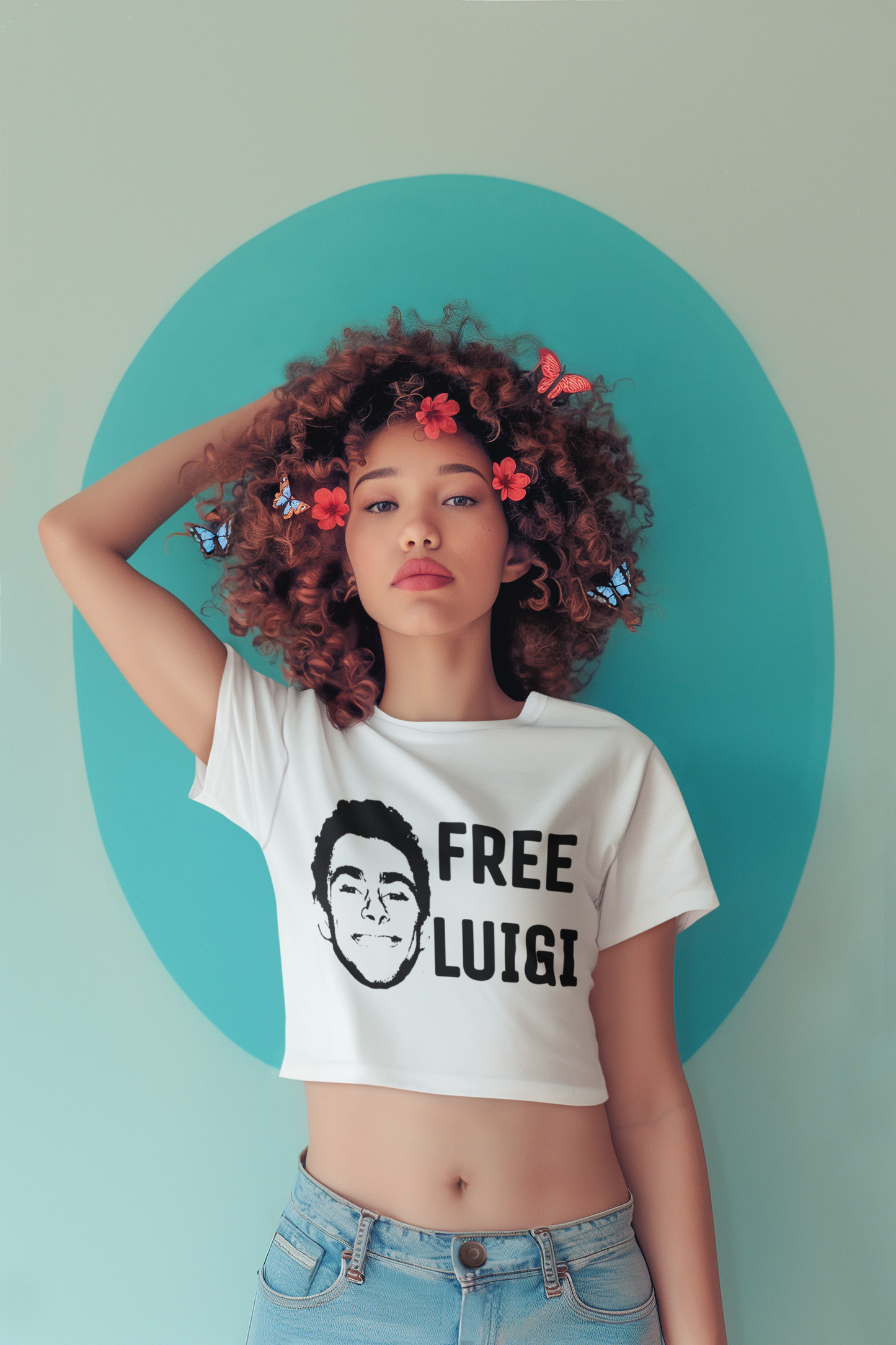 Free Luigi Women’s Crop Tee #freeluigi #freehim